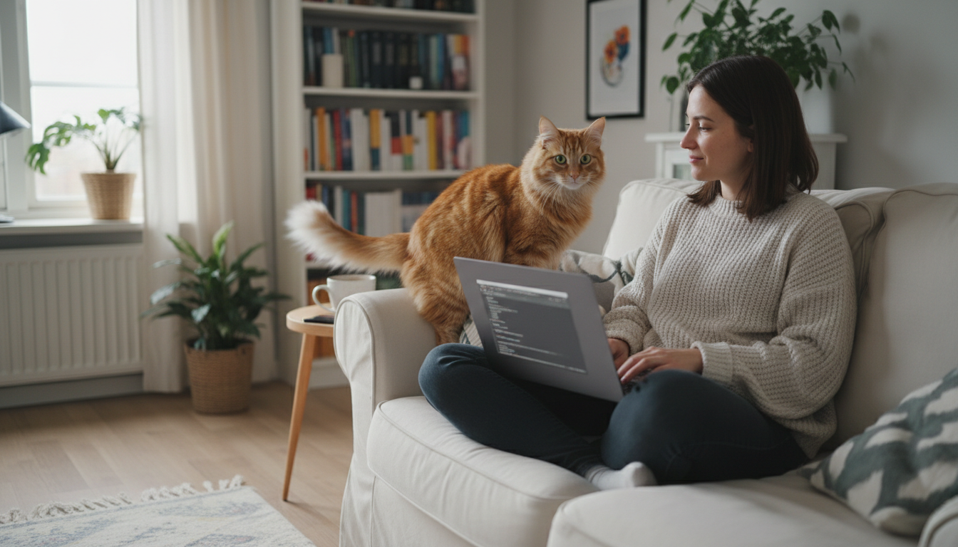 Cat with Laptop